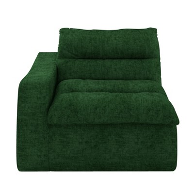 Vynxaria Bean Bag Seats - Green Modern Floor Lounge Sofa with Left Armrest