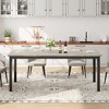 ODK Large Rectangle Kitchen Table with Metal Legs, Round Corners, Wooden Conference Tables Writing Desk for Dining Room, Living Room - 3 of 4