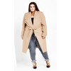 Women's Plus Size Isabella Coat - buff | CITY CHIC - 2 of 4
