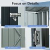 5x3 Foot Metal Storage Shed, Outdoor Steel Utility Shed with Locking Door, Perfect for Trash Cans & Yard Tools, Durable Construction - 3 of 4