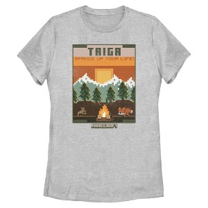 Womens Minecraft Taiga Spruce Up Your Life T Shirt - 1 of 4