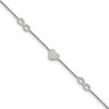 Chisel Stainless Steel Polished Heart and Infinity 7" Bracelet with 1" Extension - 2 of 4