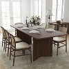 PexFix 79" x 33.5" Solid Wood Farmhouse Dining Table with V-Shaped Legs and Square Wood Top for Modern Dining Rooms & Family Gatherings Walnut - 2 of 4