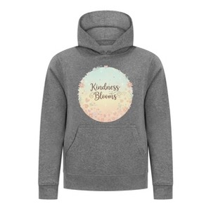 Everyday Kids “Kindness Blooms” Girls Pullover Hoodie – Pastel Floral Positive Sweatshirt - 1 of 4