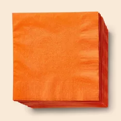 60ct Paper Napkins Orange - Spritz™