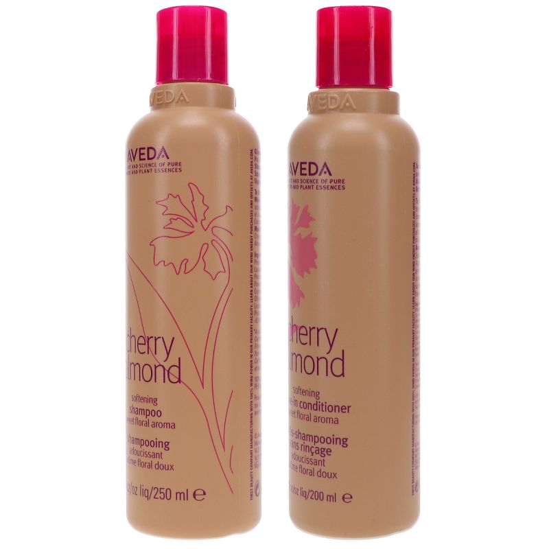 Aveda Cherry Almond Softening Shampoo 8.5 oz & Cherry Almond Leave-In Conditioner 6.7 oz Combo Pack, 2 of 9