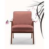 Accent Chair with Solid Wood Frame, Compact Comfortable Seating and Sleek Profile, Mid-Century Modern Design - 2 of 4