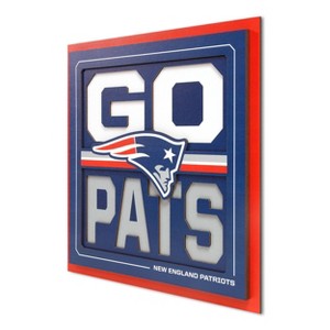 NFL New England Patriots Slogan Series Wall Art: MDF Vertical Decorative Garland - 1 of 4