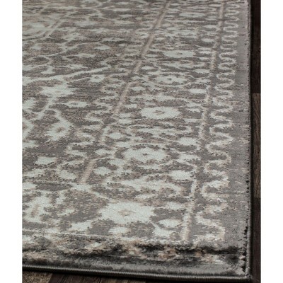 Regal Slate Grey 5' x 7' Synthetic Transitional Area Rug