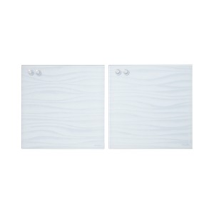 ECR4Kids MessageStor 17.5in x 17.5in Magnetic Dry-Erase Glass Boards and 4 Magnets, 2-Pack - 1 of 4