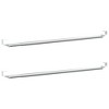 vidaXL Curtain Rails 2 Pcs White and Silver 15.7"-23.6" Aluminum - 2 of 4