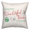 Creative Products It's the Most Wonderful Time of the Year 16 x 16 Spun Poly Pillow - 2 of 3