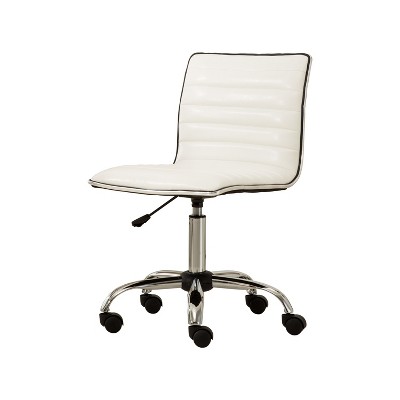 NicBex Faux Leather Adjustable Height Home Office Desk Chairs with Mid-Back and Universal Wheels for Work Study Vanity