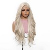 Jessie's Wig 26 Inch Wavy Wig Synthetic Hair 13x3.5 Lace Wigs Platmium Blonde Pc/Pack - 2 of 4