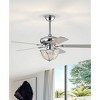 Warehouse Of Tiffany Araceli 52" Crystal Chrome Polish Ceiling Fan 3 Light with Remote Control - 2 of 2