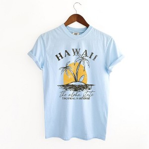 Simply Sage Market Women's Hawaii Tropical Paradise Short Sleeve Garment Dyed Tee - 1 of 4