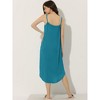 Allegra K Women's V Neck Solid Soft Spaghetti Strap Cami Lounge Nightdress - 3 of 4
