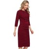 Women's Hoodie Dress Pullover Hoody Dress Casual Fitted Knee Length Dress with Pocket - 4 of 4