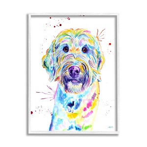 Stupell Industries Vivid Goldendoodle Dog Pet Framed Giclee Art - 1 of 4
