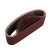 Unique Bargains Aluminium Oxide Sanding Belts 180 Grit for Metal Wood Grinding 180 Grit 3"x21" 10pcs - 3 of 4
