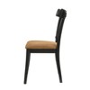 20" Hillary Dining Chair Brown Leather Aire, Walnut and Black Finish - Acme Furniture - 4 of 4