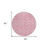 Pink And Ivory Geometric Washable Indoor Outdoor Area Rug - 3 of 4