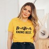 Simply Sage Market Women's Mama Knows Best Short Sleeve Graphic Tee - 2 of 3