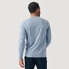 Men's Heather Indigo Long Sleeve Crew Neck Tee - True Classic - 3 of 4