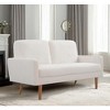 CAVINAS Modern & Vintage Loveseat Sofa, Velvet Upholstered 2 Seater Sofa Couch with Sleek Design, for Home, Apartment or Office - 2 of 4