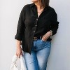 Women's BUTTON DOWN SHIRT - LUCY PARIS - 3 of 4