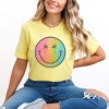 Simply Sage Market Women's Tie Dye Smiley Short Sleeve Graphic Tee - 2XL - Yellow - 2 of 3