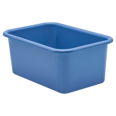 Teacher Created Resources Slate Blue Small Plastic Storage Bin (Pack of 6)