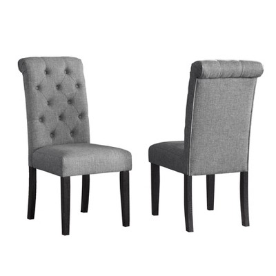 NicBex Set of 2 Dining Chair Modern Upholstered Tufted Backrest Side Chair with Wood Legs for Kitchen,Dining Room