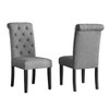 Okak Modern Solid Wood Dining Chairs with Luxury Tufted Back, Set of 2, Upholstered Kitchen Side Chairs for Living/Dining Room - 4 of 4