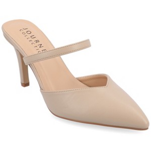 Journee Collection Women's Yvon Narrow Width SuperNatural Shades Pointed Toe Mule Pumps - 1 of 4