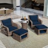 Syemin Patio Seating Sets, Comfortable Outdoor Seating Set, To Host Outdoor Gatherings in Style,Perfect for Leisure Time, Blue, 32.1"*32.1"*35" - 2 of 4