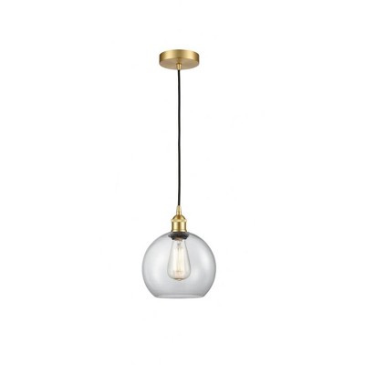 Athens - 1 Light Cord Hung Mini Pendant In Industrial Style-10.75 Inches Tall and 8 Inches Wide