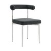 Armen Living Set of 2 Shannon Brushed Stainless Steal and Fabric Dining Chairs Charcoal - 3 of 4