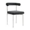 Armen Living Set of 2 Shannon Brushed Stainless Steal and Fabric Dining Chairs Charcoal - image 3 of 4