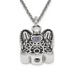 Black Bow Jewelry Antiqued Stainless Steel CZ Birthstone Angel Ash Holder Necklace 18 In - 2 of 4