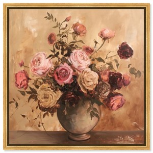Art Remedy Burgundy Flower Afternoon Floral Glam Art Framed - 1 of 4