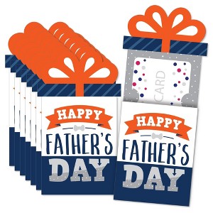 Big Dot of Happiness Happy Father's Day - We Love Dad Party Money and Gift Card Sleeves - Nifty Gifty Card Holders - Set of 8 - 1 of 4