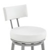 PAGED Swivel Bar Stools Faux Leather Counter Stools with Footrest, Island Chairs for Home Pub - 3 of 4