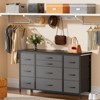 10-Drawer Dresser for 55" TVs - Sturdy Metal Frame Entertainment Center with Power Outlet, Bedroom/Living Room Storage - 2 of 4