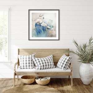 Amanti Art Blue Summer Blooms II by Leah Mclean Wood Framed Wall Art Print - 1 of 4