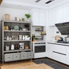 FUFU&GAGA Gray Large Kitchen Cabinet Storage Cabinet Classic Vintage Natural Style - 4 of 4