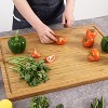 Extra Large Bamboo Cutting Board for Kitchen, Chopping Board with Juice Groove & Handles, Over Sink Cutting Board for Meat Vegetables Fruit - 2 of 4