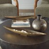 Uttermost River Run Outdoor Bowls with Elongated Antique Brass Design, Set of 2 - 2 of 4