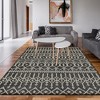 Indoor Outdoor Area Rug Moroccan Geometric Farmhouse Rug Low Pile Stain-Resistant Easy Care Carpet for Living Room Bedroom Backyard Patio - 2 of 4