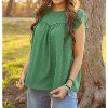 Women's Swiss Dot Solid Blouse - Vine & Love - 2 of 3